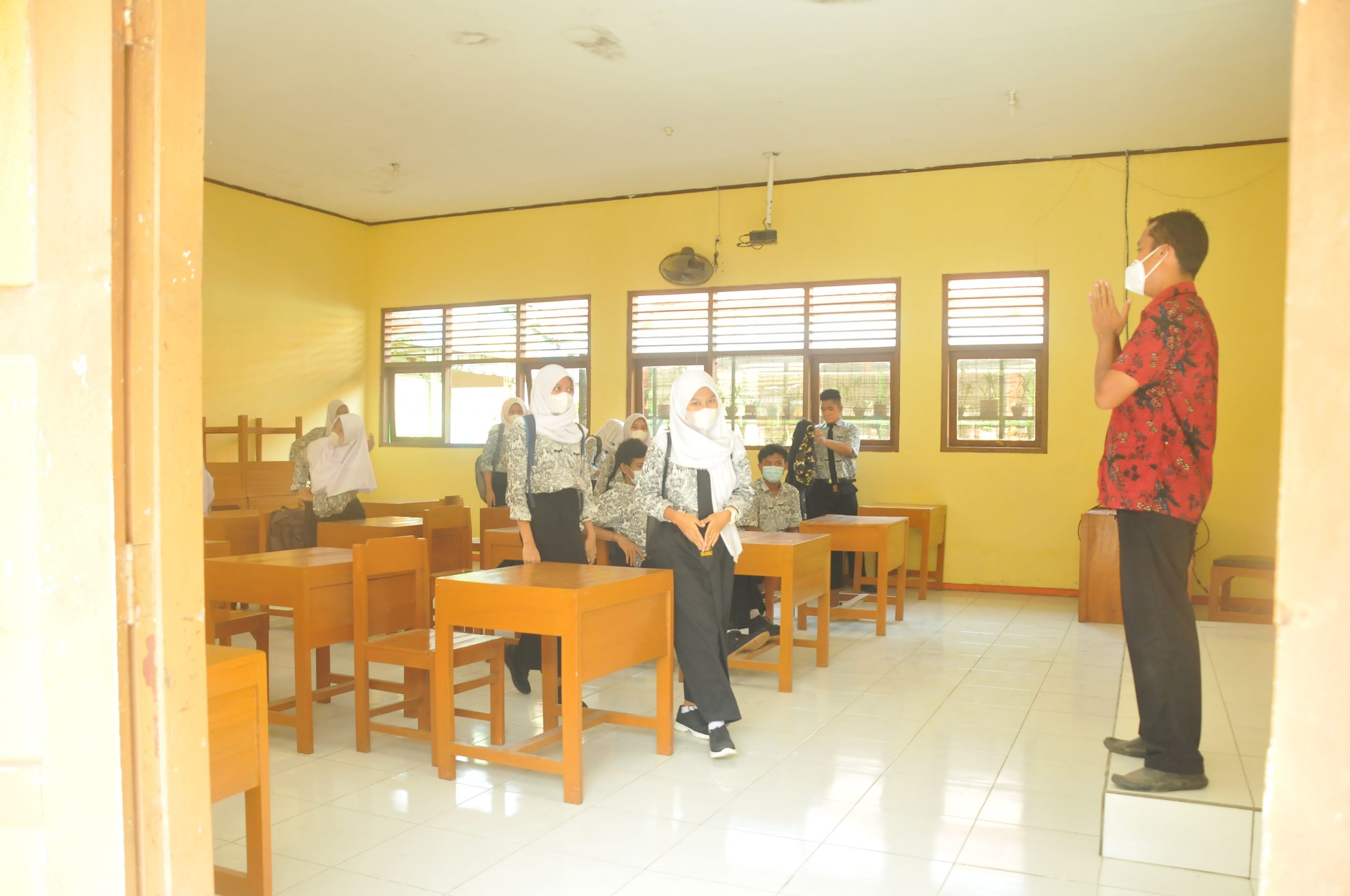 SMAN 1 Dukuhwaru Gelar Simulasi PTM Terbatas