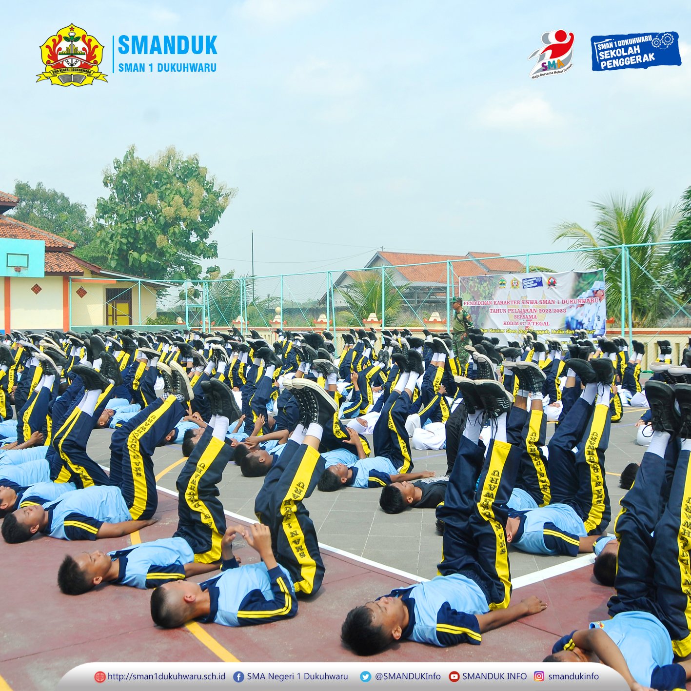 Pendidikan Karakter Siswa SMA Negeri 1 Dukuhwaru bersama KODIM 0712/Tegal